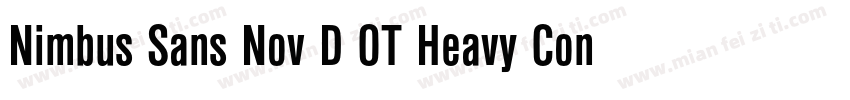 Nimbus Sans Nov D OT Heavy Con Regu字体转换